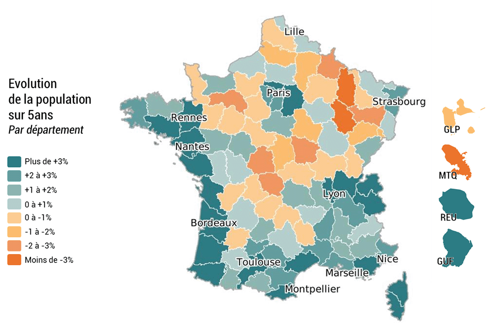 recensement données insee départements