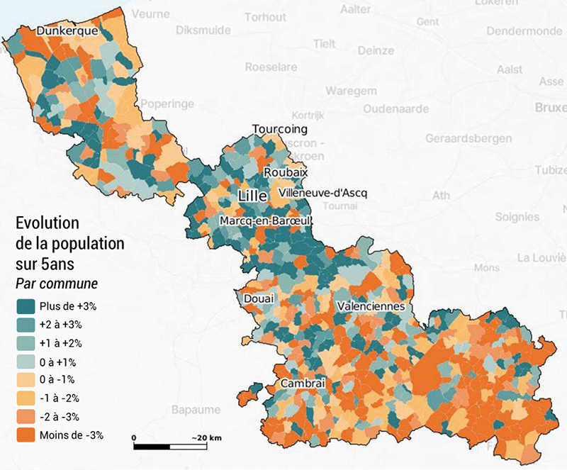 recensement données insee Nord