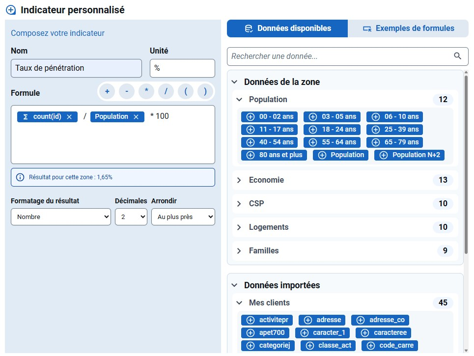 formule taux de pénétration GEO Business